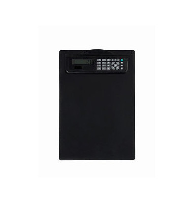 Klemmbrett 232-54-90 A4 schwarz 230x340mm Kunststoff mit Taschenrechner