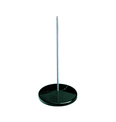Zettelspießer ohne Schutzknopf schwarz 170mm hoch rostfrei Zettelspießer ohne Schutzknopf schwarz 170mm hoch rostfrei