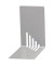 Buchstützen 35010 silber 85 x 140 x 140 mm