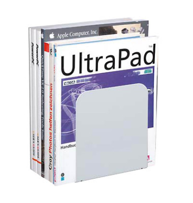 Buchstützen 3506282 12x14x14cm (BxTxH) Metall grau