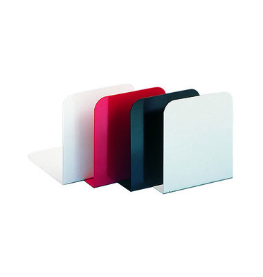 Buchstützen 3506202 12x14x14cm (BxTxH) Metall weiß