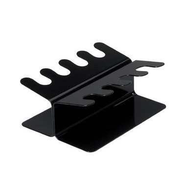 Stempelträger für 8 Stempel schwarz 2-reihig gerade