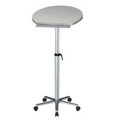 Stehpult, höhenverstellbar 75-120cm (H), halbrund, grau