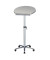 Stehpult, höhenverstellbar 75-120cm (H), 61x51cm (BxT), halbrund, grau / silber/grau
