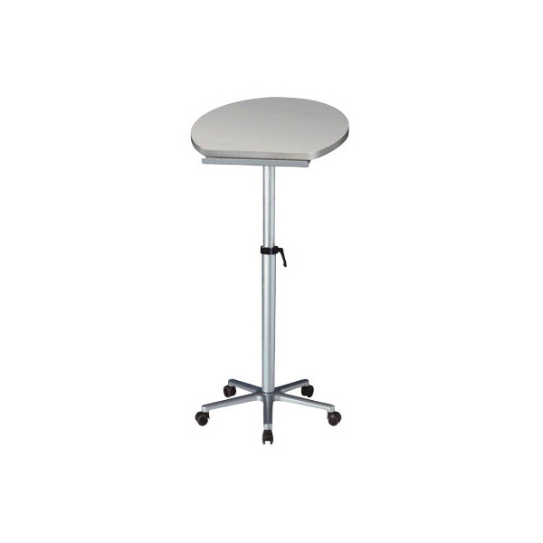 4002390019118 - Stehpult Leather höhenverstellbar 75-120cm (H) 61x51cm (BxT) halbrund grau   silber grau 4002390019118 Maul