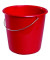 Eimer 10 Liter rot Kunststoff mit Metallbügel