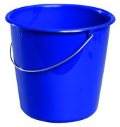 Eimer 10 Liter blau Kunstoff mit Metallbügel
