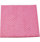 Schwammtuch für Küche/Bad feucht rosa 18 x 20 cm