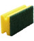 Reinigungsschwamm robust Griffleiste gelb/grün 9,5 cm