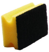 Reinigungsschwamm extra robust Griffleiste gelb/schwarz 9,5 cm 10 Stück