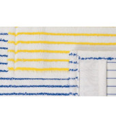 Wischmoppbezug Microborsten 40 x 13 cm Taschen weiß/blau