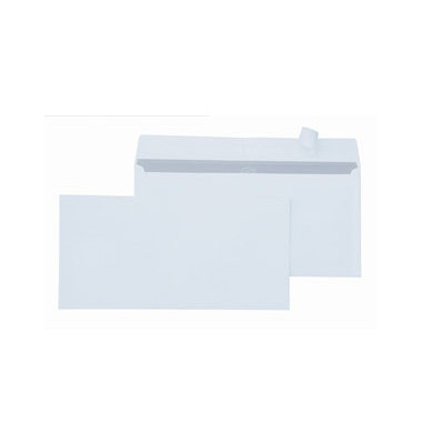 Briefumschläge Din Lang+ ohne Fenster haftklebend 80g weiß 500 Stück