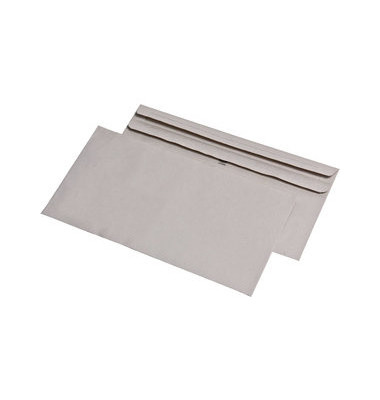 Briefumschläge Kompakt ohne Fenster selbstklebend 75g grau 1000 Stück Recycling
