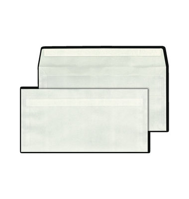 Briefumschläge 210011 Din Lang ohne Fenster haftklebend 80g transparent 