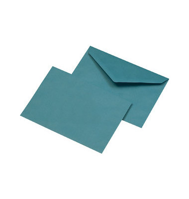 Briefumschlag 211013, C6, ohne Fenster, nassklebend, 75g, blau