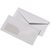Briefumschlag 30005353, Din Lang, mit Fenster, nassklebend, 72g, weiß