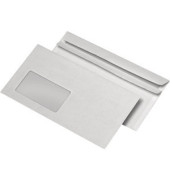 Briefumschlag 222150, Din Lang, mit Fenster, selbstklebend, 80g, weiß