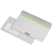 Briefumschläge Envirelope 30005444 Din Lang mit Fenster haftklebend 80g recycling-weiß 