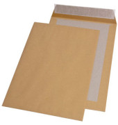 Versandtaschen 30022372, B4, ohne Fenster, haftklebend, mit Papprückwand, 120g, braun