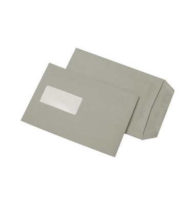 Versandtaschen 30006881, C5, mit Fenster, selbstklebend, 80g, grau