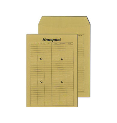 Hausposttaschen 30007317, C4 braun Papier 110g