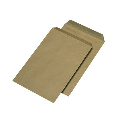 Versandtaschen 30005410, C4, ohne Fenster, selbstklebend, 40mm-Falte, 110g, braun