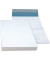 Faltentaschen 30007044, B4, ohne Fenster, 40mm-Falte, haftklebend, 125g, weiß/blau