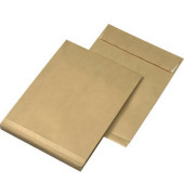 Faltentaschen 30007045, C4, ohne Fenster, 20mm-Falte, haftklebend, 120g, braun