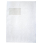Versandtaschen C4 mit Fenster haftklebend 120g weiß