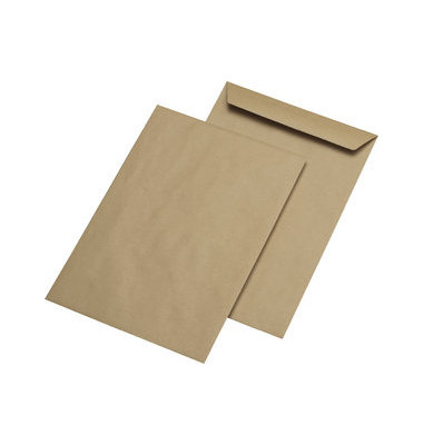 Versandtaschen 30005510, B4, ohne Fenster, nassklebend, 110g, braun