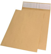 Faltentaschen 30021434, E4, ohne Fenster, 40mm-Falte, haftklebend, 130g, braun