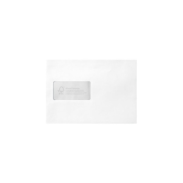 4011839106487 - Versandtaschen 30006895 lange Seite offen C5 mit Fenster haftklebend 100g weiß 4011839106487 500 Stück