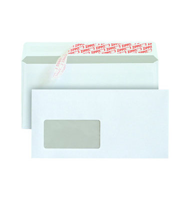Briefumschlag 30005367, Din Lang+ (C6/5), mit Fenster, haftklebend, 80g, weiß