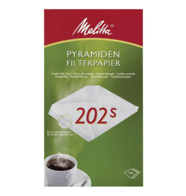 Kaffeefiltert&uuml;ten Pyramide, Gr&ouml;&szlig;e  202s, wei&szlig;