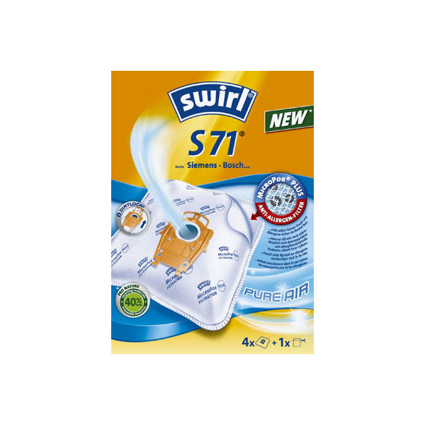 4006508179466 - Staubsaugerbeutel S 71 MicroPor Plus AirSpace + 1 Filter 4006508179466 Swirl