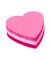 Haftnotizen 2007H, Notes, 70x70mm, pink/rosa/violett, Herz