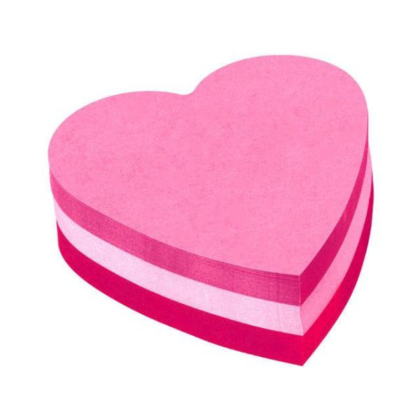 3134375349864 - Haftnotizen 2007H Notes 70x70mm 3-farbig sortiert Herz 3134375349864 225 Blatt