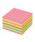Haftnotizen 2028NP, W&uuml;rfel, 76x76mm, farbig sortiert (pink/gelb/orange/gr&uuml;n), quadratisch