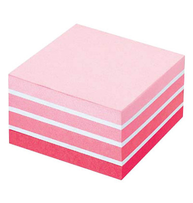 Haftnotizen 2028P, Würfel, 76x76mm, pink/rosa/orange/weiss, quadratisch