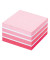 Haftnotizen 2028P, W&uuml;rfel, 76x76mm, farbig sortiert (pink/rosa/orange/weiss), quadratisch