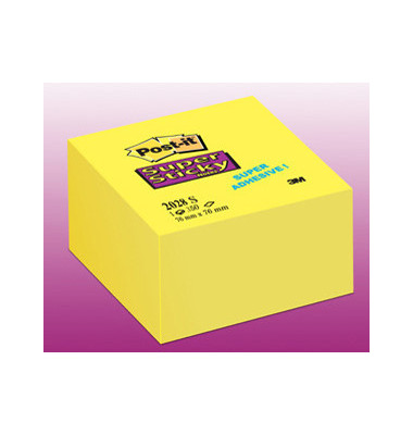 Haftnotizen 2028S, Super Sticky, 76x76mm, gelb, quadratisch