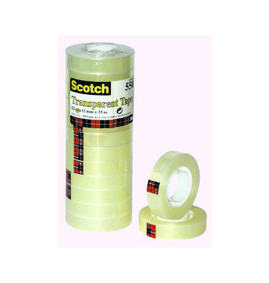 Klebeband 550 12mm x 33m transparent 12 Rollen Klebeband 550 12mm x 33m transparent 12 Rollen