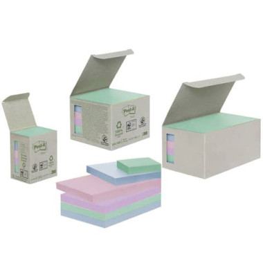 Haftnotizen 6531GB, XL-Notes, 38x51mm, farbig sortiert (gelb/rosa/gr&uuml;n/blau), rechteckig