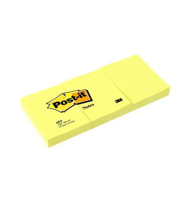 Haftnotizen 653, Notes, 51x38mm, gelb, rechteckig