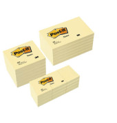 Haftnotiz Sparpack je 6 x 127 x 76mm ,76 x 76mm und 12 x  51 x 38mm gelb je 100 Blatt