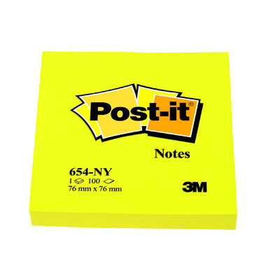 Haftnotizen 654-NGE, XL-Notes, 76x76mm, gelb, quadratisch