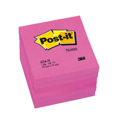Haftnotizen Neon 100 Bl. pink 76 x 76mm Haftnotizen Neon 100 Bl. pink 76 x 76mm
