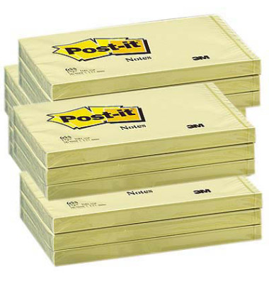 Haftnotizen 655, Notes, 127x76mm, gelb, rechteckig