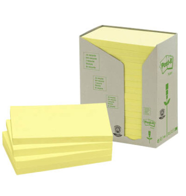 Haftnotizen 655-1T, Recycling Notes, 126x76mm, gelb, rechteckig