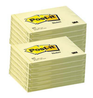Haftnotizen 657, Notes, 102x76mm, gelb, rechteckig